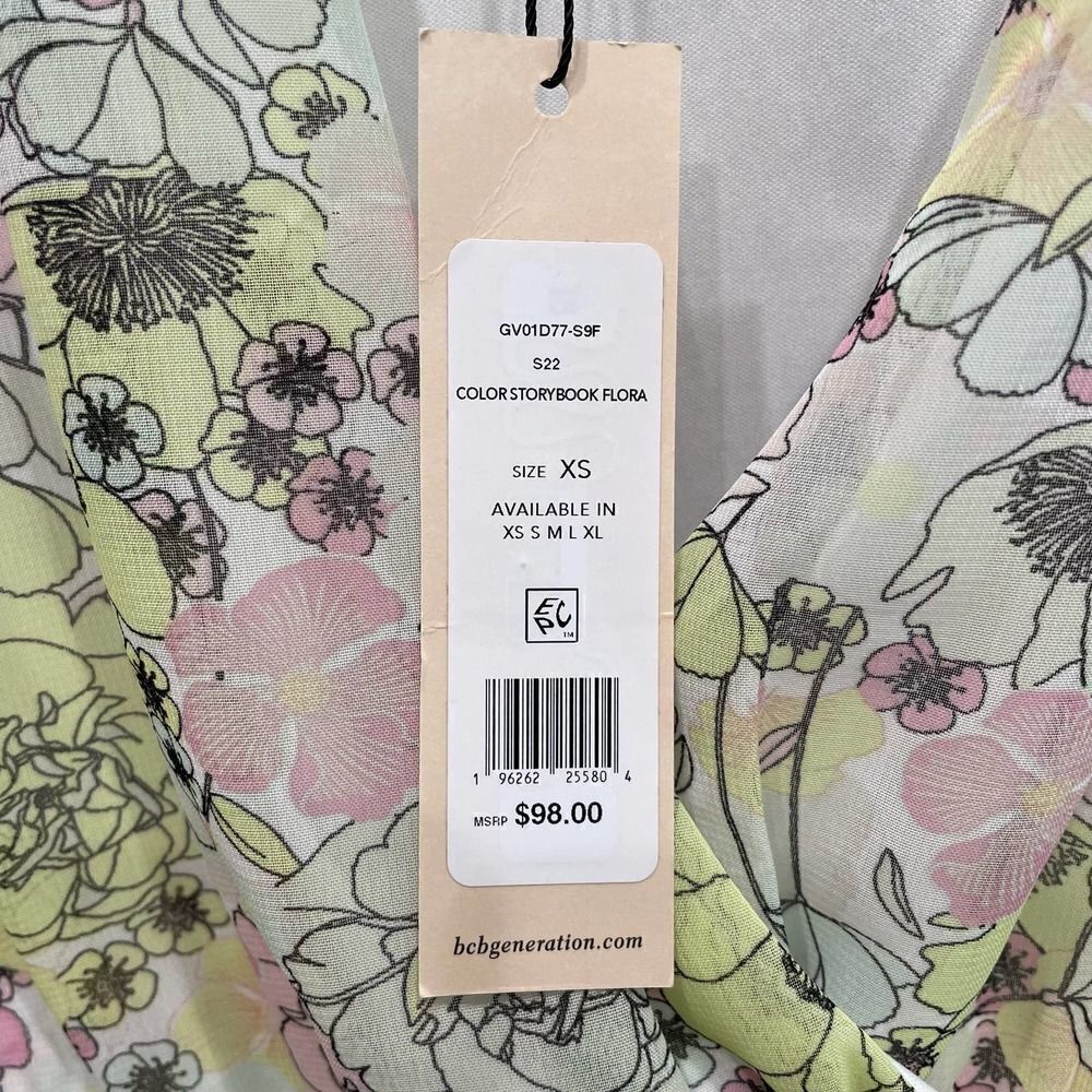 NWT BCBGeneration Color Storybook Floral Dress - Size: XS - Picture 10 of 12